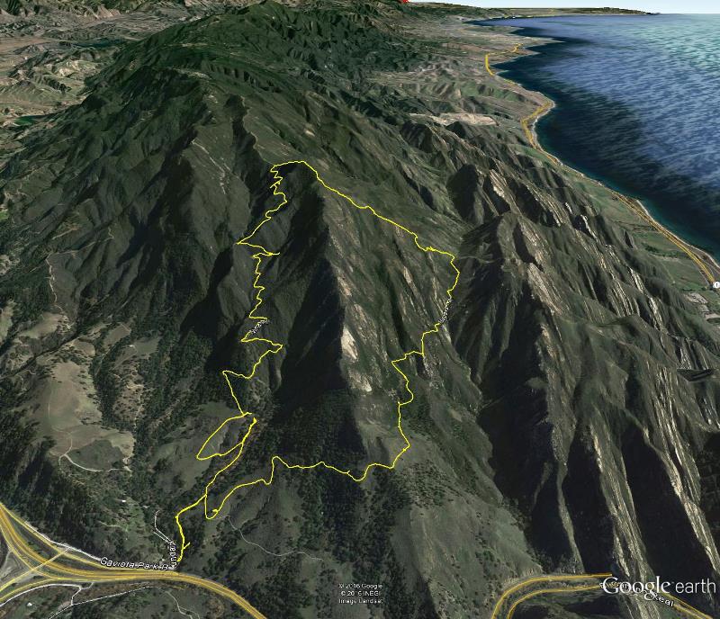 Gaviota Peak map google earth